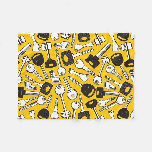Set of Keys Background Fleece Blanket (Front (Horizontal))