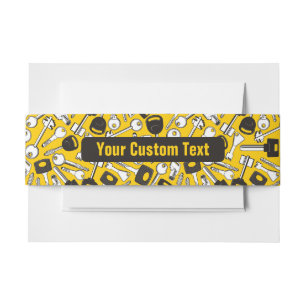 Set of Keys Background Invitation Belly Band