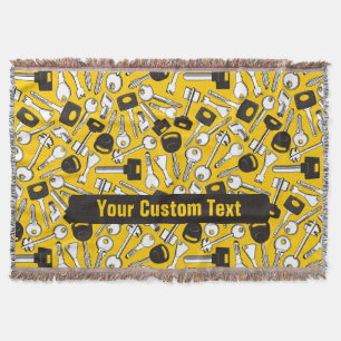 Set of Keys Background Throw Blanket