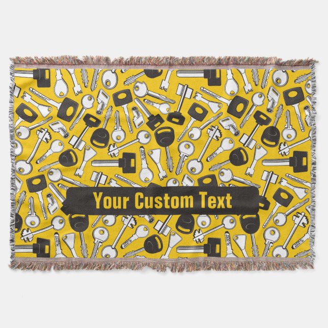 Set of Keys Background Throw Blanket (Front)