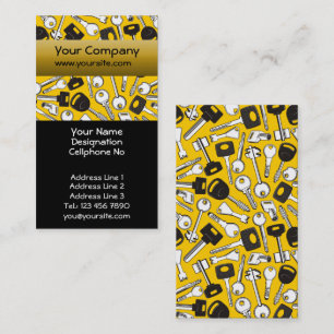 Set of Keys Background Vertical Business Card