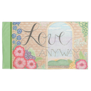 Set of Love Anyway King Size Pillow Cases