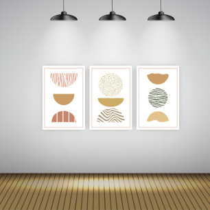 Set of minimalist geometric art posters
