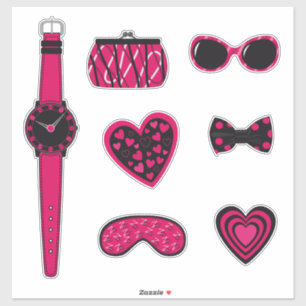 Set of Pink and Black Items