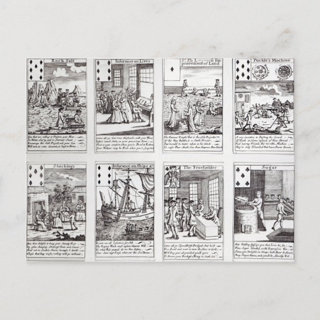 Set of Playing Cards depicting Satirical (Front)