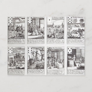 Set of Playing Cards depicting Satirical