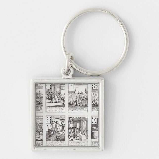 Set of Playing Cards depicting Satirical Key Ring (Front)