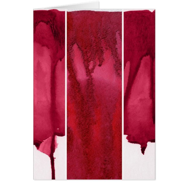 Set of red watercolor abstract hand painted (Front)