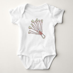 Set of rock climbing wires baby bodysuit