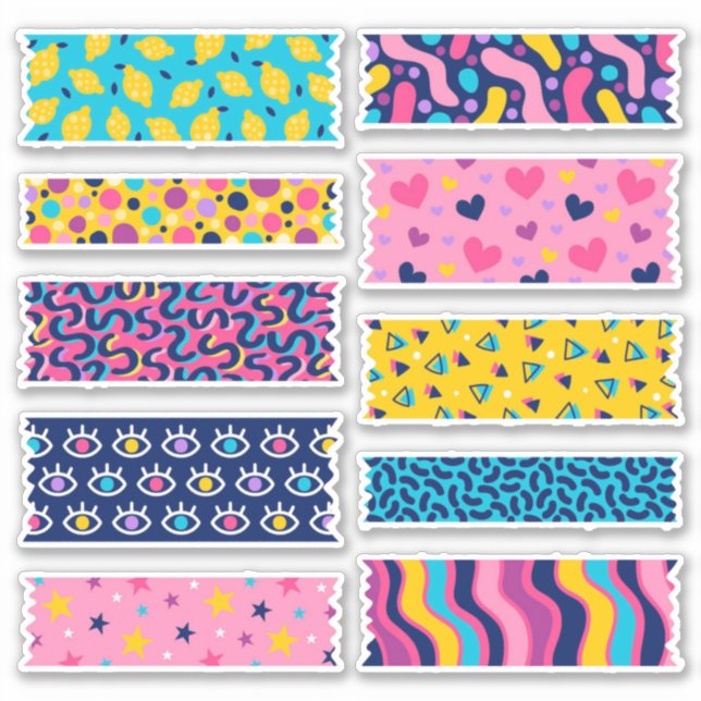 Set of scrapbooking washi tape sticker (Front)