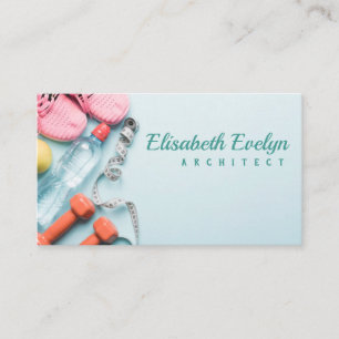 Set of sports attributes business card