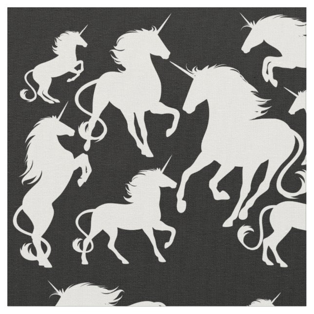 set of unicorns fabric (Close Up)