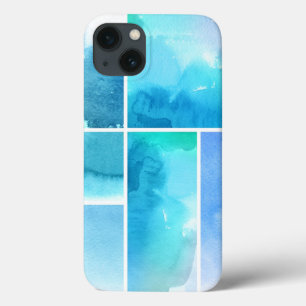 Set of watercolor abstract hand painted 2 iPhone 13 case