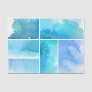 Set of watercolor abstract hand painted 2 tissue paper