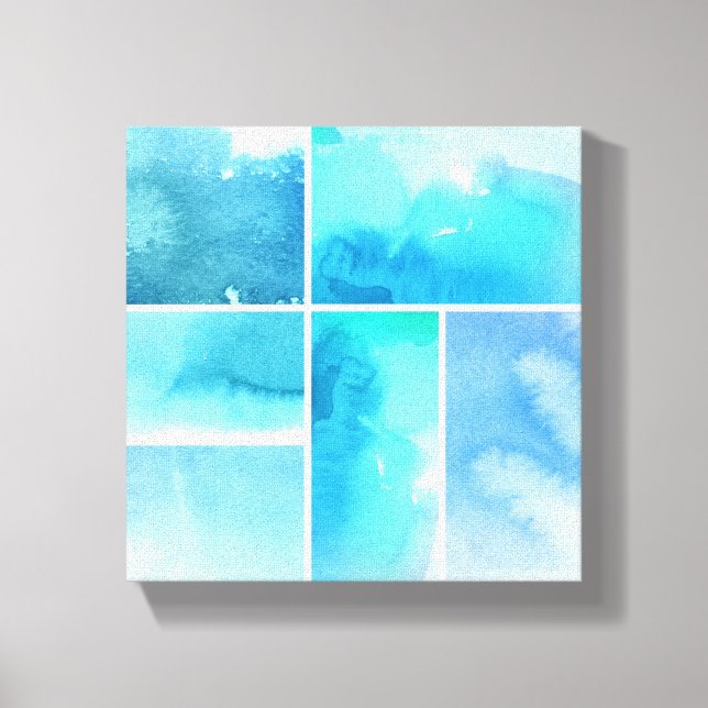 Set of watercolor abstract hand painted 3 canvas print (Front)