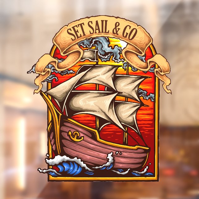 Set Sail And Go Sailboat Nautical Art (Sheet 2)