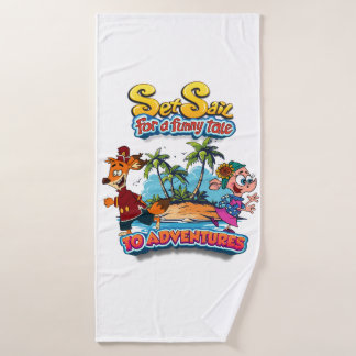 Set Sail for a Funny Tale island Bath Towels