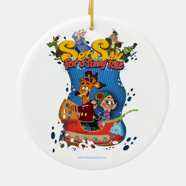 Set Sail for a Funny Tale Ornament (Back)