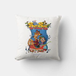 Set Sail for a Funny Tale throw pillow