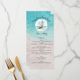 Set Sail Wedding Menu