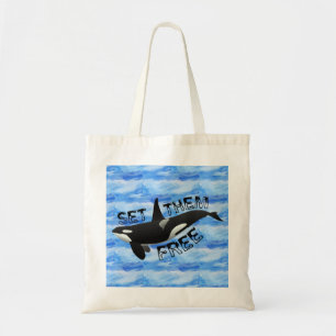 "Set them free" orca Tote Bag