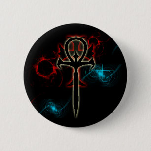 Set Wolf Fire and Ice 6 Cm Round Badge