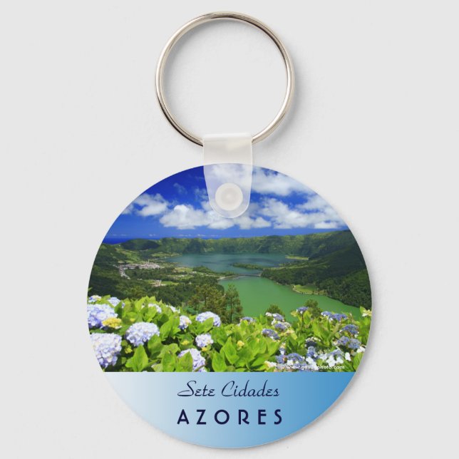 Sete Cidades, Azores Key Ring (Front)