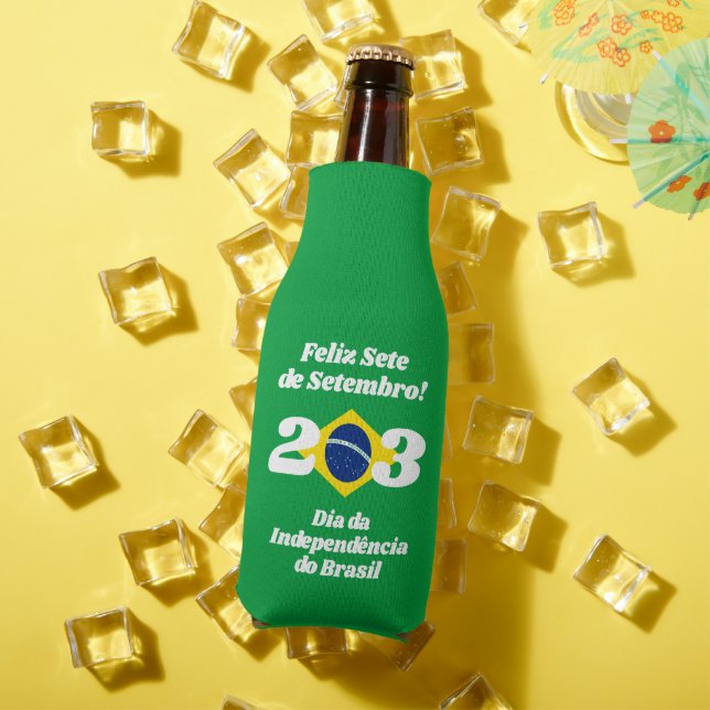 Sete de Setembro Independence Day Brazil Flag Bottle Cooler (In Situ Summer)