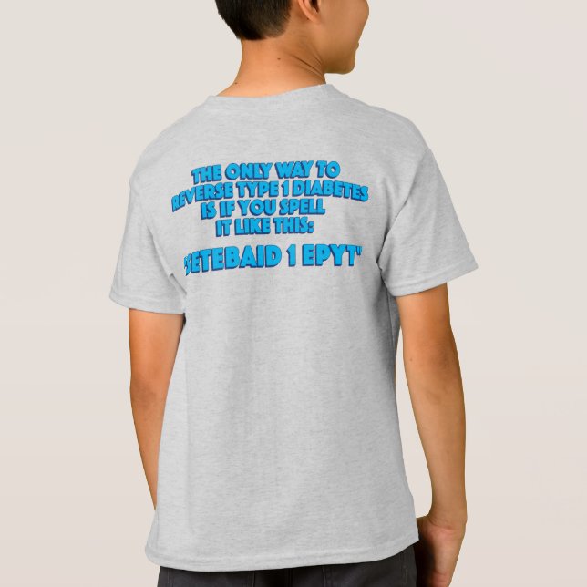 setebaid 1 epyT [Blue-Back Print] T-Shirt (Back)