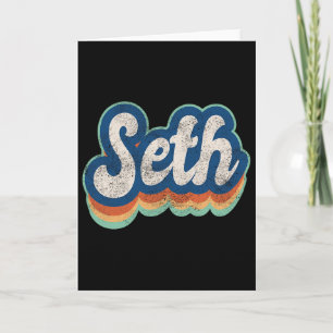 Seth First Name Boy Vintage Style 70s 80s Personal Card