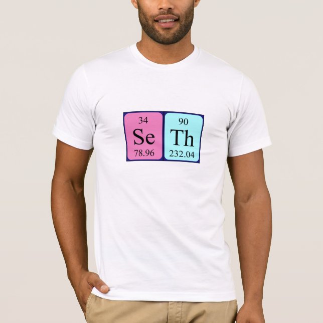Seth periodic table name shirt (Front)