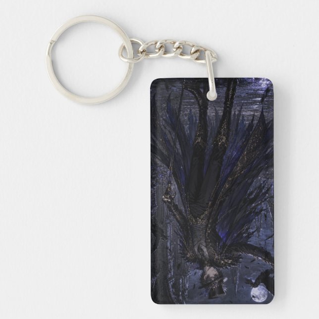 Seth: The Raven Fallen Hero Keychain (Front)
