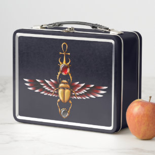 Seth's Scarab Coat Graphic Metal Lunch Box