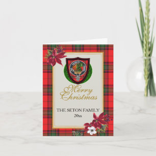 Seton Scottish Clan Tartan & Crest Card