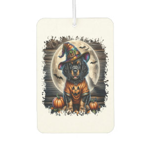 Setter Dog Halloween Square Car Air Freshener