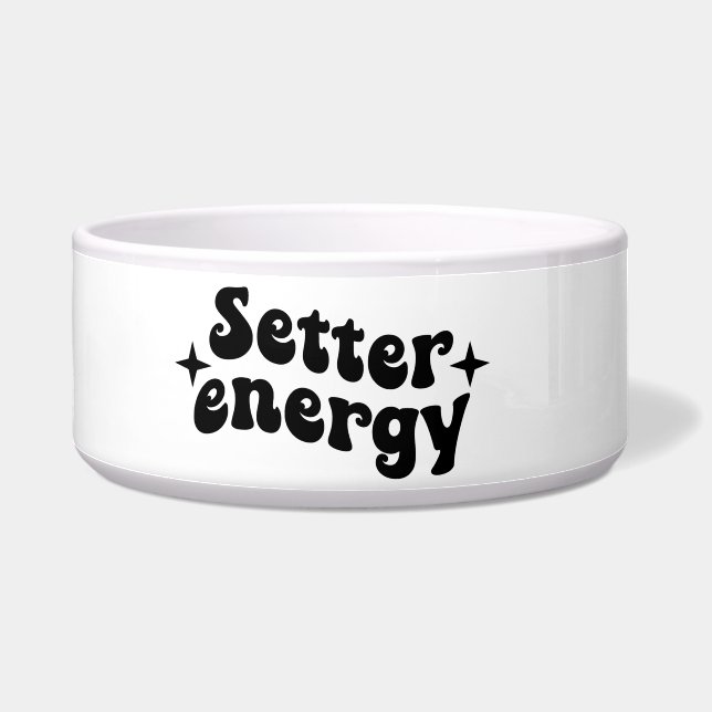 Setter Energy Ceramic Dog Bowl (Left)