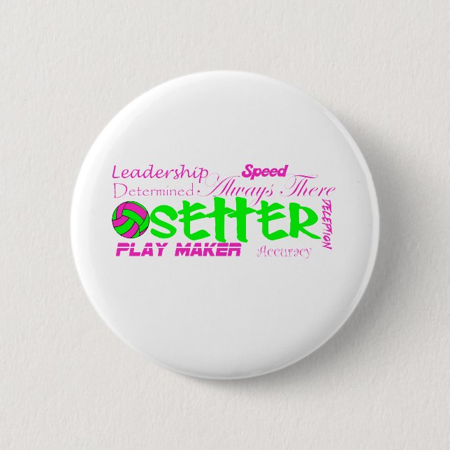 Setter Traits 6 Cm Round Badge (Front)
