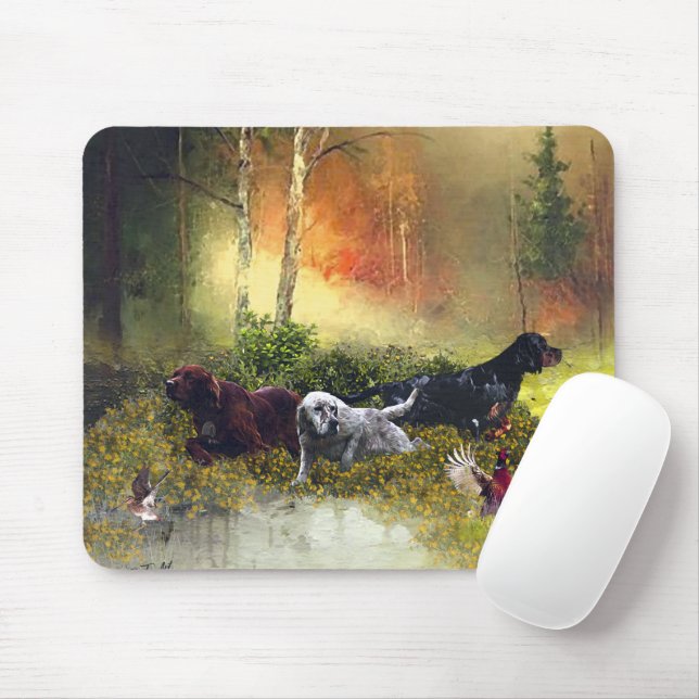 Setters Family     Mouse Pad (With Mouse)