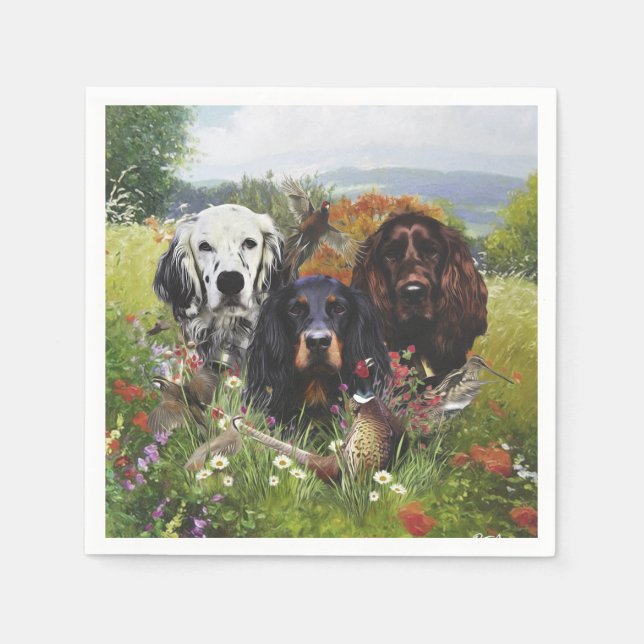 Setters Family  Napkin (Front)