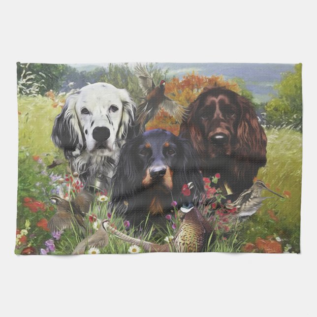 Setters Family  Tea Towel (Horizontal)