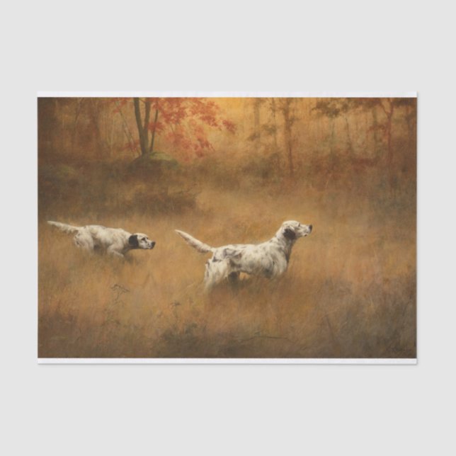 Setters in a Field by Percival Leonard Rosseau Tissue Paper (Front)