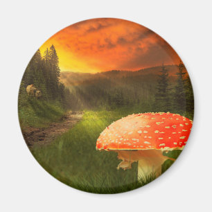 Setting Autumn Sun. Magnet