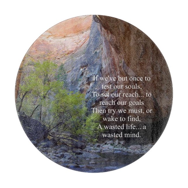 Setting Goals Inspirational Cutting Board (Front)