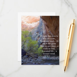 Setting Goals Inspirational Enclosure Card