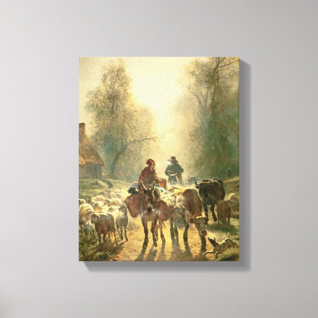 Setting off For Market Canvas Print (Front)