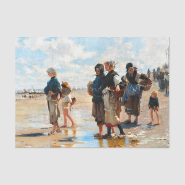 Setting Out to Fish by John Singer Sargent Tissue Paper (Front)