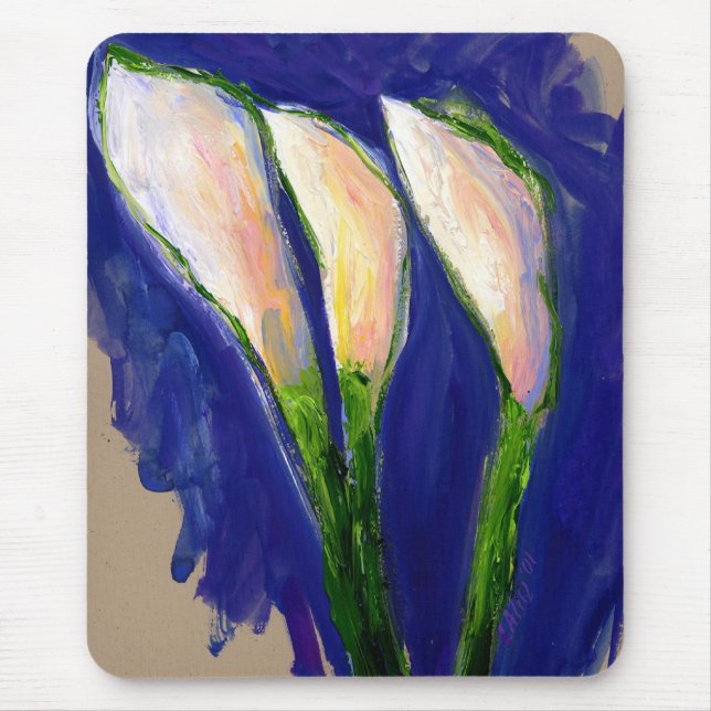 Setting Sail Lily Flowers Painting Art Mousepad (Front)