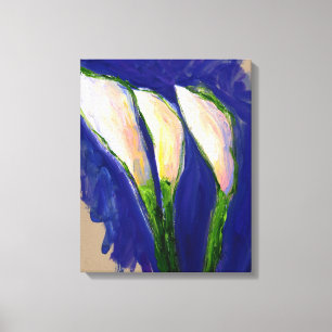 Setting Sail White Calla Lilies Canvas Art Print