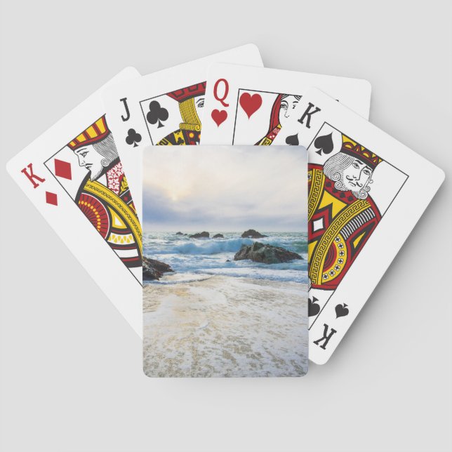 Setting Sun And Rising Tide Playing Cards (Back)