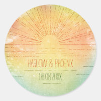 Setting Sun | Beach Wedding | Envelope Seal